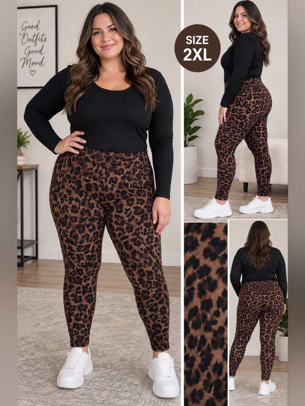 Style & Co Leopard Print Leggings – Women’s Size 2XL